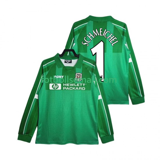 Matchtröjor Tottenham Hotspur Målvaktströja SCHMEICHEL 1 Retro 1997 1999 Långärmad till Herr (1:a ställ)