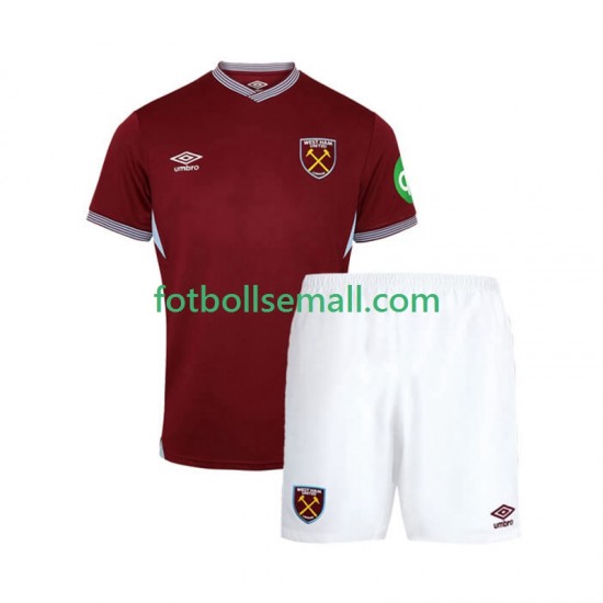 Matchtröjor West Ham United 2025-2026 Kortärmad till Barn (1:a ställ)