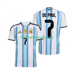 Matchtröjor Argentina Rodrigo De Paul 7 World Cup 2026 Kortärmad till Herr (1:a ställ)