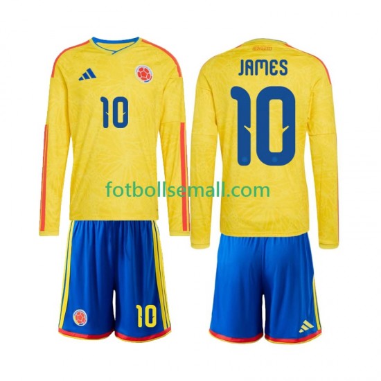 Matchtröjor Colombia James Rodriguez 10 World Cup 2026 Långärmad till Barn (1:a ställ)