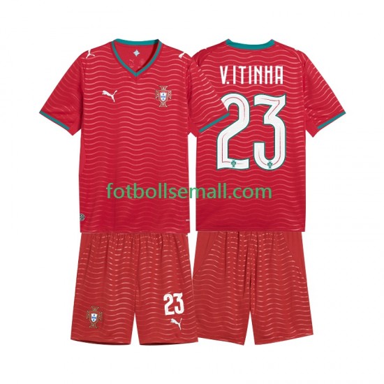 Matchtröjor Portugal Vitinha 23 World Cup 2026 Kortärmad till Barn (1:a ställ)