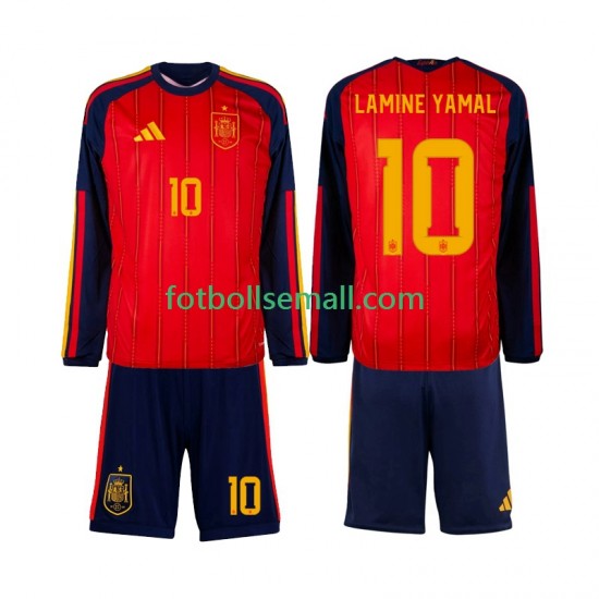Matchtröjor Spanien Lamine Yamal 10 World Cup 2026 Långärmad till Barn (1:a ställ)