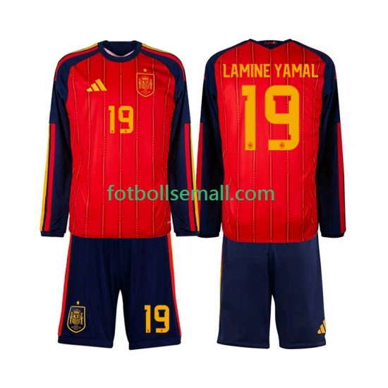 Matchtröjor Spanien Lamine Yamal 19 World Cup 2026 Långärmad till Barn (1:a ställ)