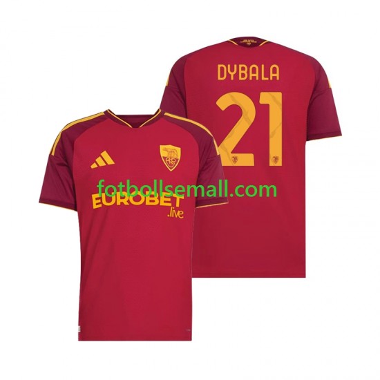 Matchtröjor AS Roma Paulo Dybala 21 2026-2027 Kortärmad till Herr (1:a ställ)
