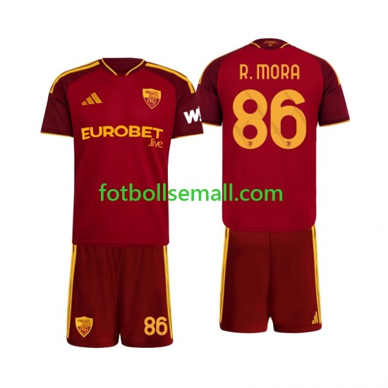 Matchtröjor AS Roma Rodrigo Mora 86 2026-2027 Kortärmad till Barn (1:a ställ)