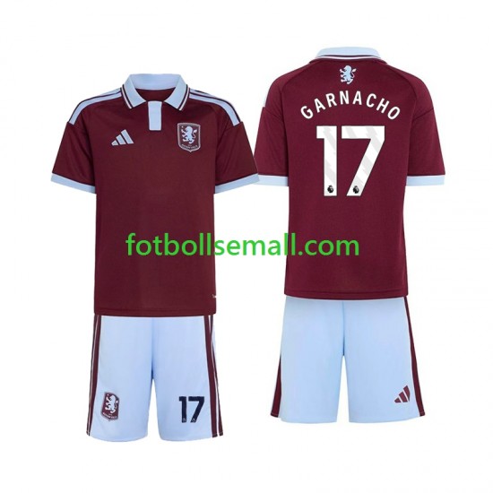 Matchtröjor Aston Villa Alejandro Garnacho 17 2026-2027 Kortärmad till Barn (1:a ställ)