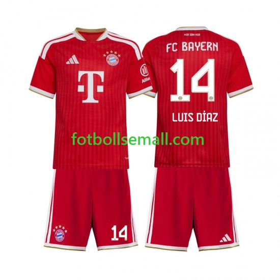 Matchtröjor FC Bayern München Luis Diaz 14 2026-2027 Kortärmad till Barn (1:a ställ)