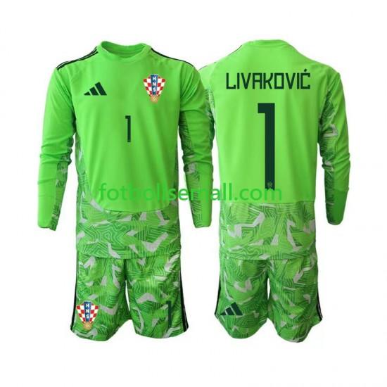 Matchtröjor Kroatien Målvaktströja Dominik Livakovic 25 2026-2027 Långärmad till Barn (1:a ställ)