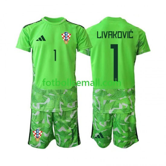 Matchtröjor Kroatien Målvaktströja Dominik Livakovic 25 2026-2027 Kortärmad till Barn (1:a ställ)