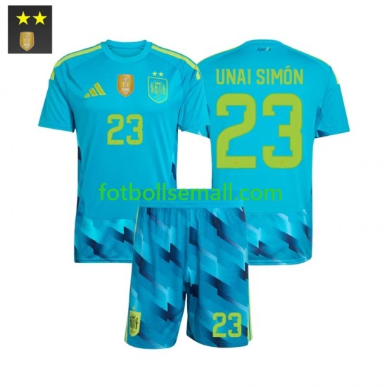 Matchtröjor Spanien Målvaktströja Unai Simon 23 2026-2027 Kortärmad till Barn (1:a ställ)