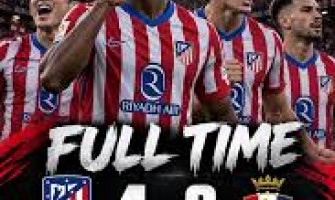Atlético Madrid krossade Osasuna med 4–0 på hemmaplan