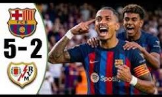Barcelona 5-2 Rayo Vallecano, förlänger sin vinstsvit till tre matcher och leder ligan