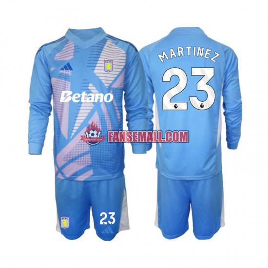 Matchtröjor Aston Villa Målvaktströja Emiliano Martinez 23 2024-2025 Långärmad till Barn (3:e ställ)