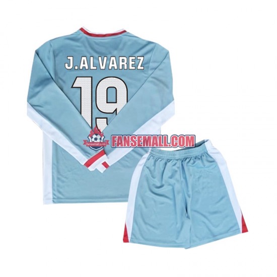 Matchtröjor Atlético Madrid Julian Alvarez 19 2024-2025 Långärmad till Barn (2:a ställ)