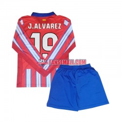 Matchtröjor Atlético Madrid Julian Alvarez 19 2024-2025 Långärmad till Barn (1:a ställ)