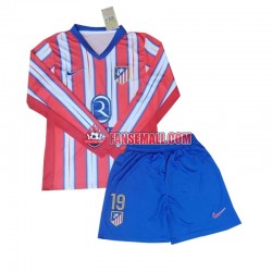 Matchtröjor Atlético Madrid Julian Alvarez 19 2024-2025 Långärmad till Barn (1:a ställ)