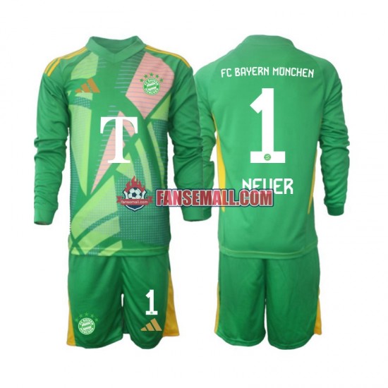 Matchtröjor FC Bayern München Målvaktströja Manuel Neuer 1 2024-2025 Långärmad till Barn (4:e ställ)