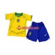 Matchtröjor Brasilien Retro 2004 Kortärmad till Barn (1:a ställ)