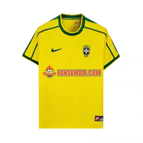 Matchtröjor Brasilien Retro 1998 Kortärmad till Herr (1:a ställ)