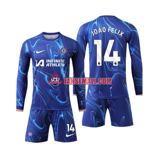 Matchtröjor Chelsea Joao Felix 14 2024-2025 Långärmad till Barn (1:a ställ)
