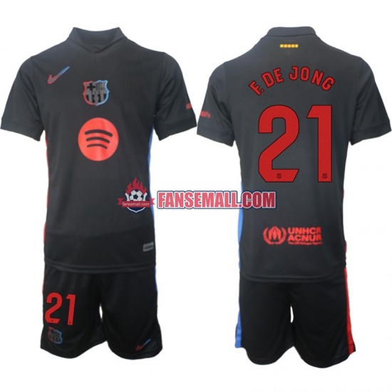 Matchtröjor FC Barcelona F DE JONG 21 2024-2025 Kortärmad till Barn (2:a ställ)