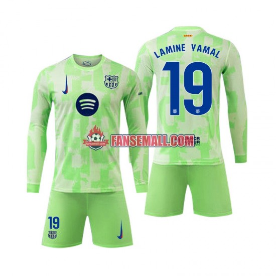 Matchtröjor FC Barcelona Lamine Yamal 19 2024-2025 Långärmad till Barn (3:e ställ)
