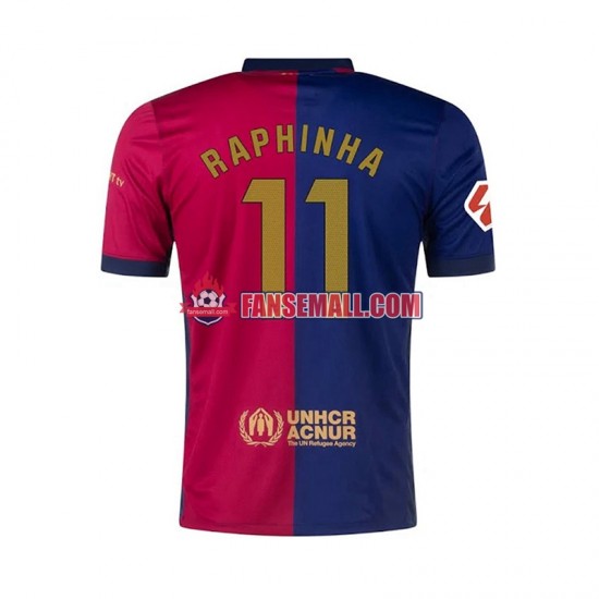 Matchtröjor FC Barcelona RAPHINHA 11 2024-2025 Kortärmad till Herr (1:a ställ)