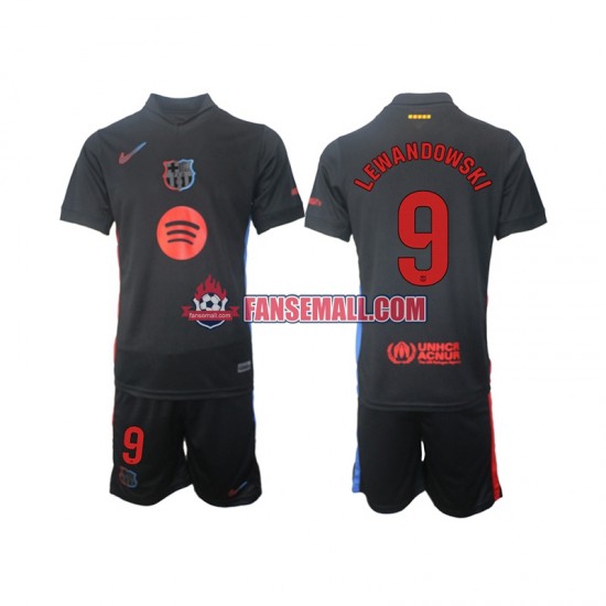 Matchtröjor FC Barcelona Robert Lewandowski 9 2024-2025 Kortärmad till Barn (2:a ställ)