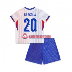 Matchtröjor Frankrike Bradley Barcola 20 2024 Kortärmad till Barn (2:a ställ)