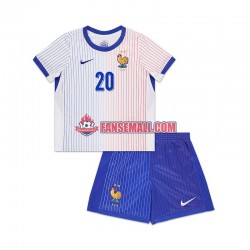 Matchtröjor Frankrike Bradley Barcola 20 2024 Kortärmad till Barn (2:a ställ)