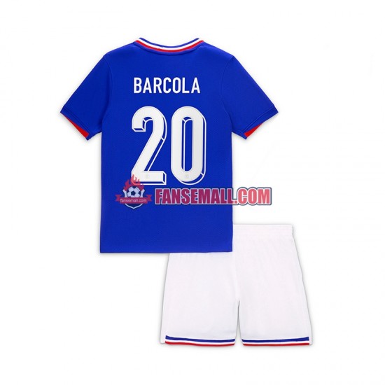 Matchtröjor Frankrike Bradley Barcola 20 2024 Kortärmad till Barn (1:a ställ)