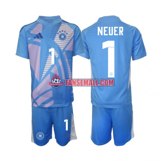Matchtröjor Tyskland Målvaktströja Manuel Neuer 1 2024-2025 Kortärmad till Barn (4:e ställ)
