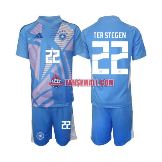 Matchtröjor Tyskland Målvaktströja Ter Stegen 22 2024-2025 Kortärmad till Barn (4:e ställ)
