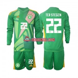 Matchtröjor Tyskland Målvaktströja Ter Stegen 22 2024-2025 Långärmad till Barn (3:e ställ)
