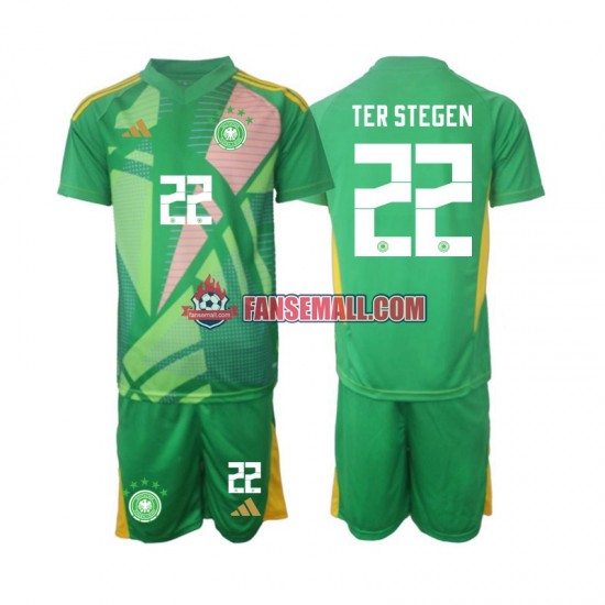 Matchtröjor Tyskland Målvaktströja Ter Stegen 22 2024-2025 Kortärmad till Barn (3:e ställ)