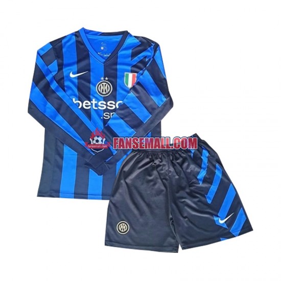 Matchtröjor Inter Milan 2024-2025 Långärmad till Barn (1:a ställ)
