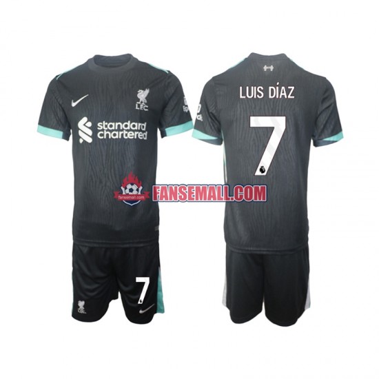 Matchtröjor Liverpool Luis Diaz 7 2024-2025 Kortärmad till Barn (2:a ställ)