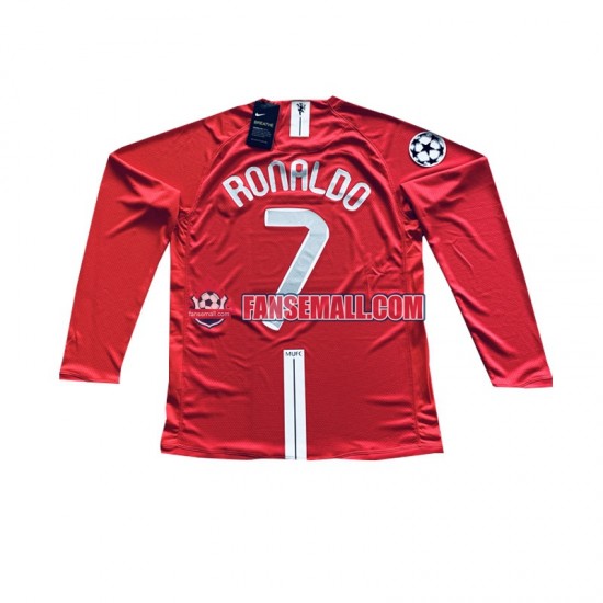 Matchtröjor Manchester United Cristiano Ronaldo 7 Champion League Retro 2007 Långärmad till Herr (1:a ställ)