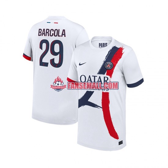 Matchtröjor Paris Saint-Germain Bradley Barcola 29 2024-2025 Kortärmad till Herr (2:a ställ)