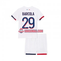Matchtröjor Paris Saint-Germain Bradley Barcola 29 2024-2025 Kortärmad till Barn (2:a ställ)