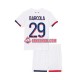 Matchtröjor Paris Saint-Germain Bradley Barcola 29 2024-2025 Kortärmad till Barn (2:a ställ)