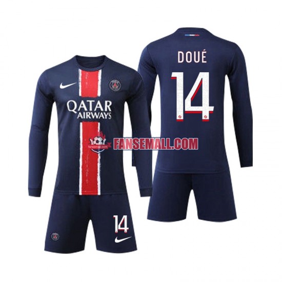 Matchtröjor Paris Saint-Germain D Doue 14 2024-2025 Långärmad till Barn (1:a ställ)