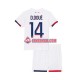 Matchtröjor Paris Saint-Germain Desire Doue 14 2024-2025 Kortärmad till Barn (2:a ställ)