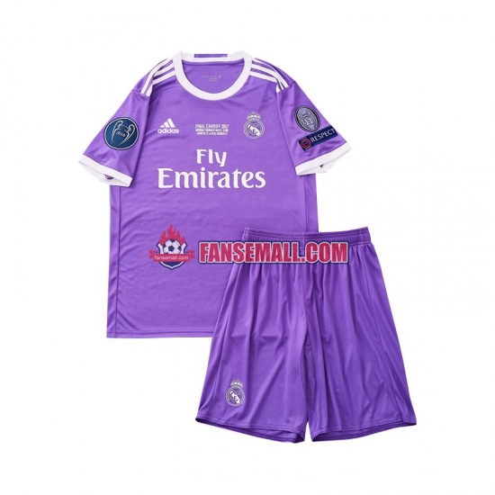 Matchtröjor Real Madrid Retro 2016 Kortärmad till Barn (2:a ställ)