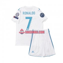 Matchtröjor Real Madrid Cristiano Ronaldo 7 Retro 2017 Kortärmad till Barn (1:a ställ)