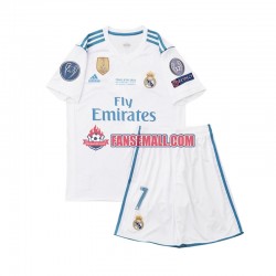 Matchtröjor Real Madrid Cristiano Ronaldo 7 Retro 2017 Kortärmad till Barn (1:a ställ)