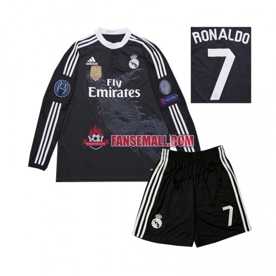 Matchtröjor Real Madrid Cristiano Ronaldo 7 Retro 2014 Långärmad till Barn (3:e ställ)