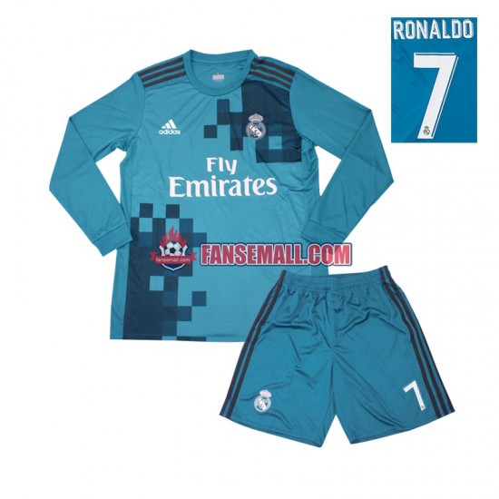 Matchtröjor Real Madrid Cristiano Ronaldo 7 Retro 2017 Långärmad till Barn (3:e ställ)