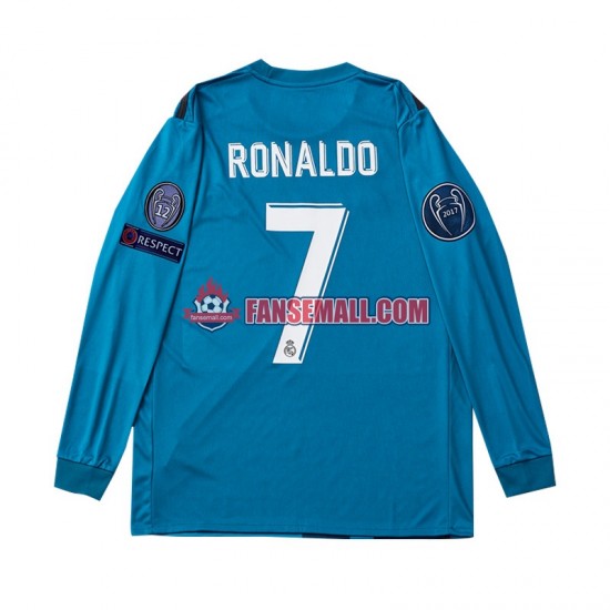 Matchtröjor Real Madrid Cristiano Ronaldo 7 Retro 2017 Långärmad till Herr (3:e ställ)