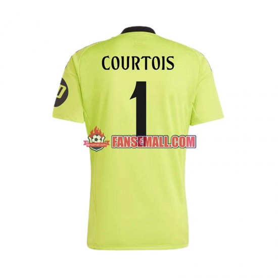 Matchtröjor Real Madrid Målvaktströja COURTOIS 1 2024-2025 Kortärmad till Herr (3:e ställ)